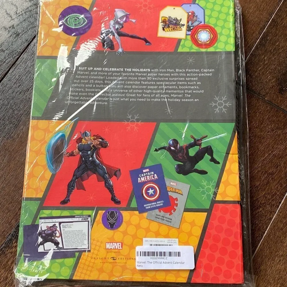 NIP Marvel hero’s‎ Advent calendar Christmas Spider-Man captain America